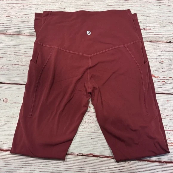 Lululemon Align High-Rise Pant with Pockets 28" in Red Merlot Sz 6 - Picture 5 of 8